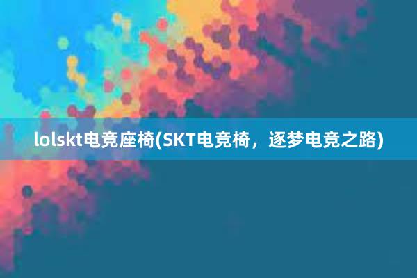 lolskt电竞座椅(SKT电竞椅，逐梦电竞之路)