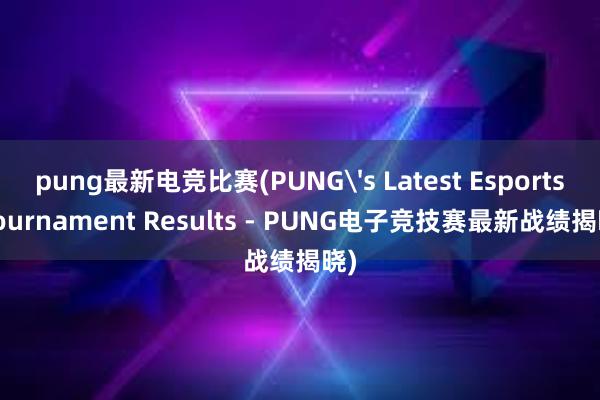 pung最新电竞比赛(PUNG's Latest Esports Tournament Results - PUNG电子竞技赛最新战绩揭晓)