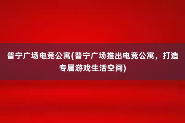 普宁广场电竞公寓(普宁广场推出电竞公寓，打造专属游戏生活空间)