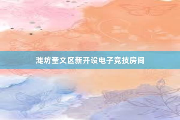 潍坊奎文区新开设电子竞技房间